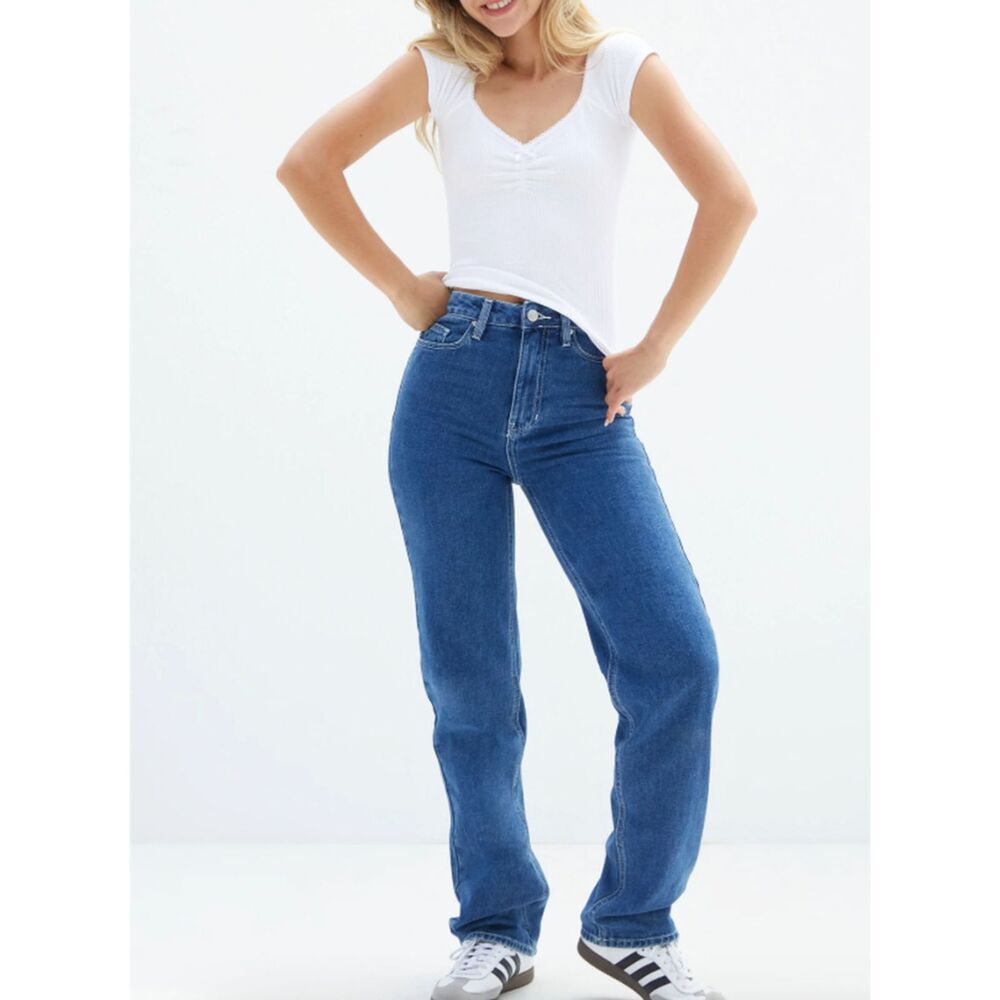 PacSun ’90s Boyfriend Jeans Dark Indigo High Rise Relaxed Fit Denim 25